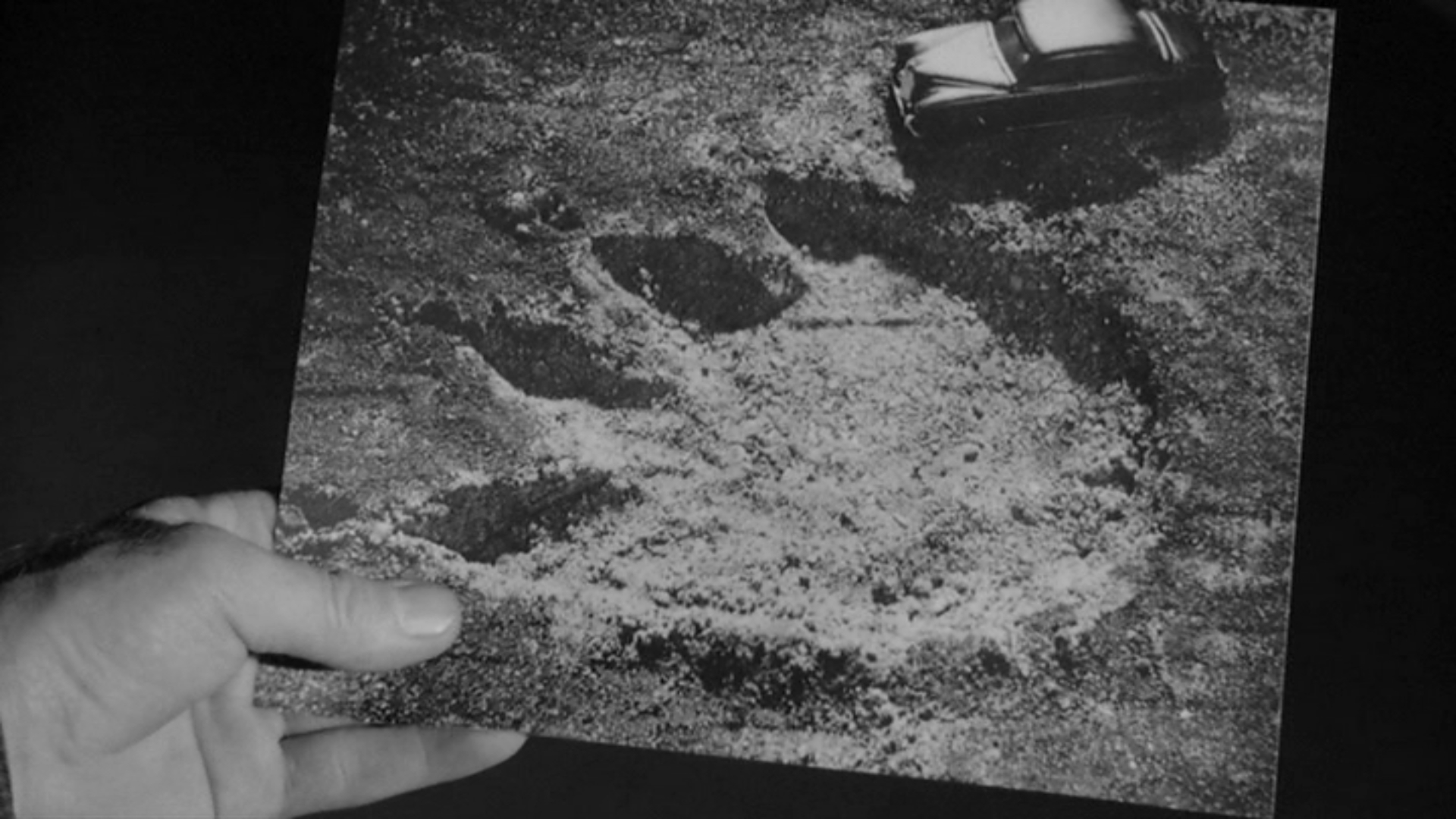 This footprint.  Was Godzilla here?