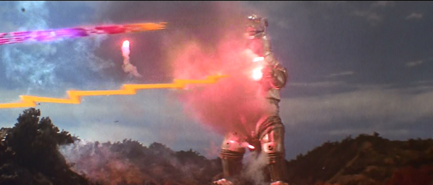 Mechagodzilla pours out the destruction.