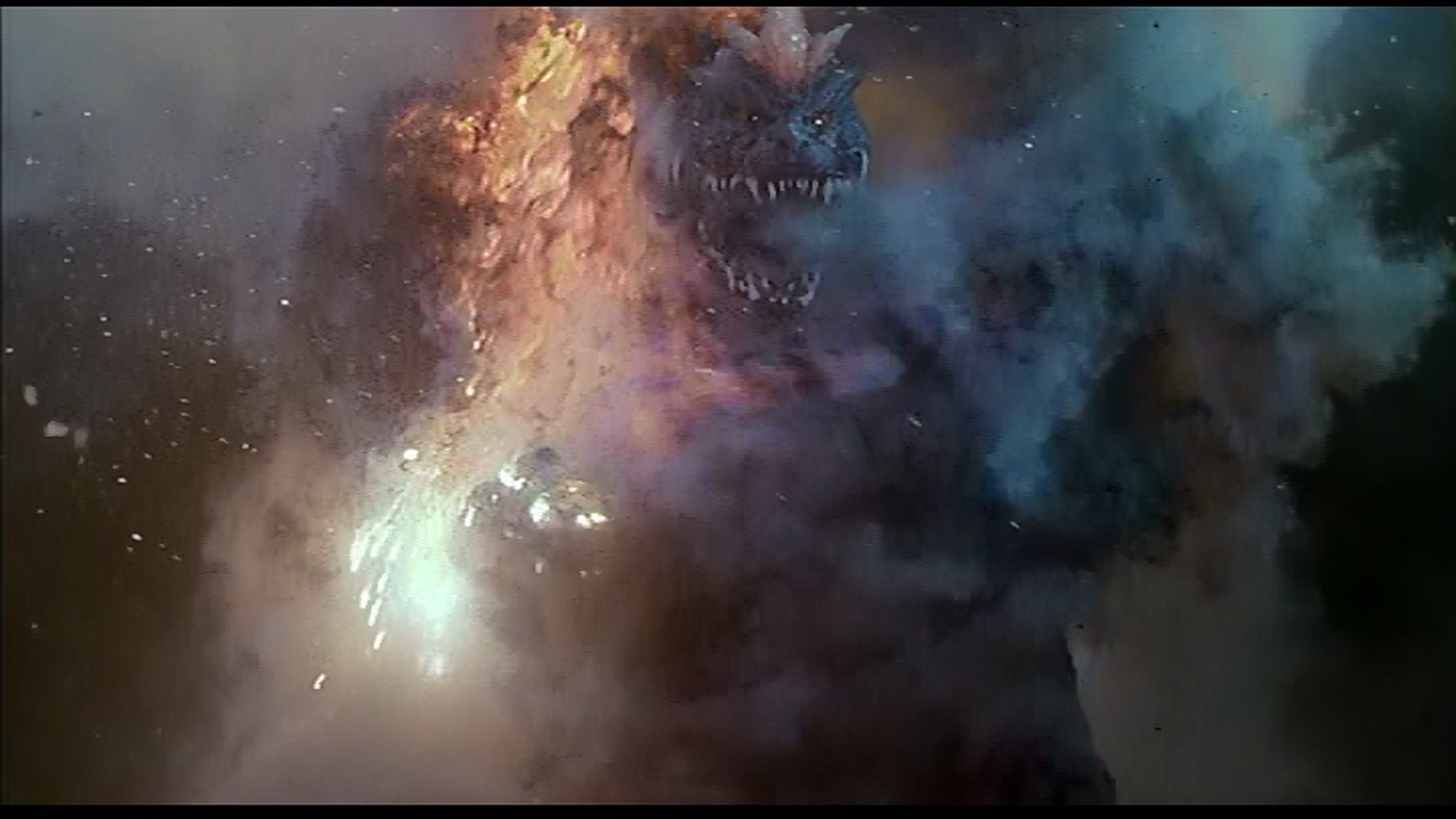 Space Godzilla Takes Some Fire.