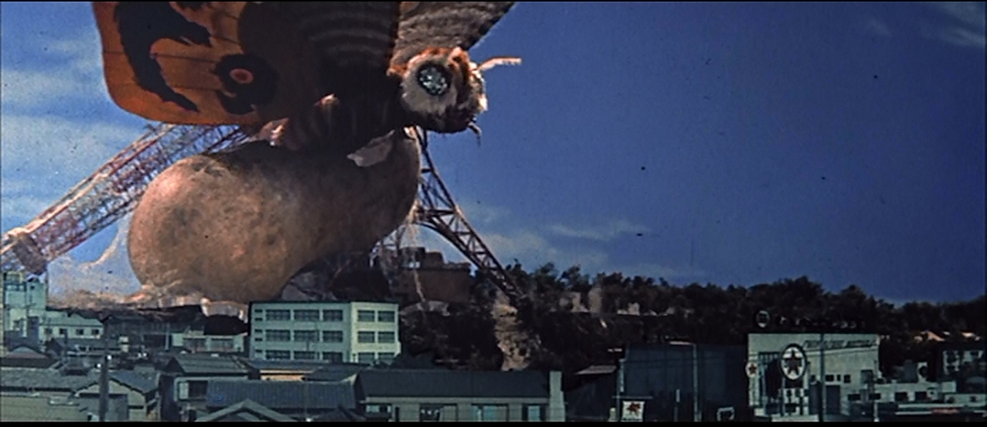 Mothra smashes a ship!