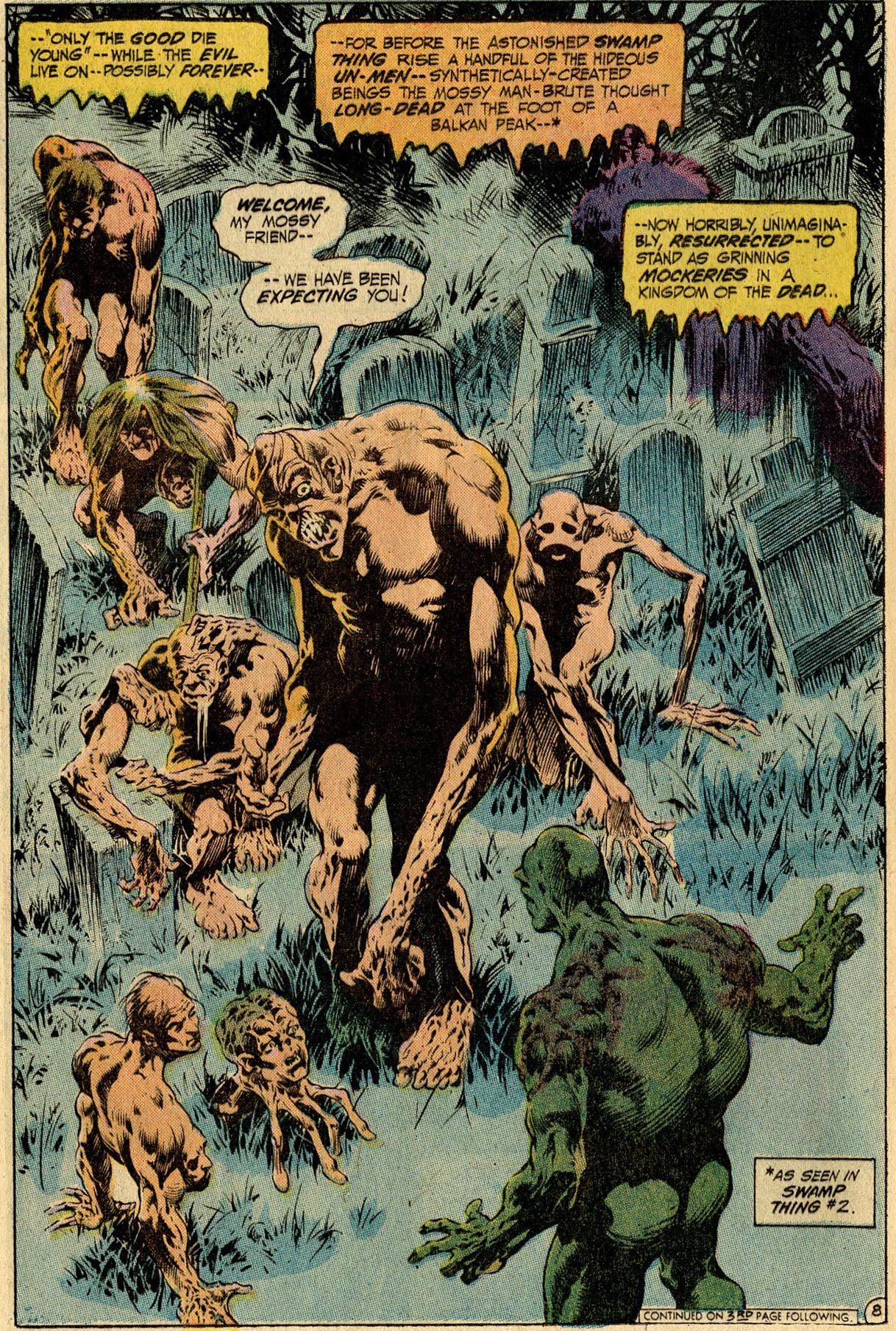 Hello, old enemy. Anton Arcane, back from the dead the first time in Swamp Thing #10, by Len Wein and Bernie Wrightson